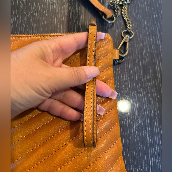 Pratesi Italy leather wristlet bag pouch cross body curio color - Picture 9 of 13